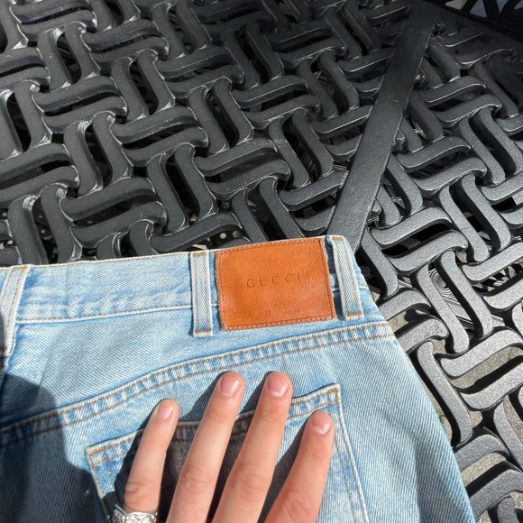 Gucci Embroidered Bee Jeans - Picture 2 of 2